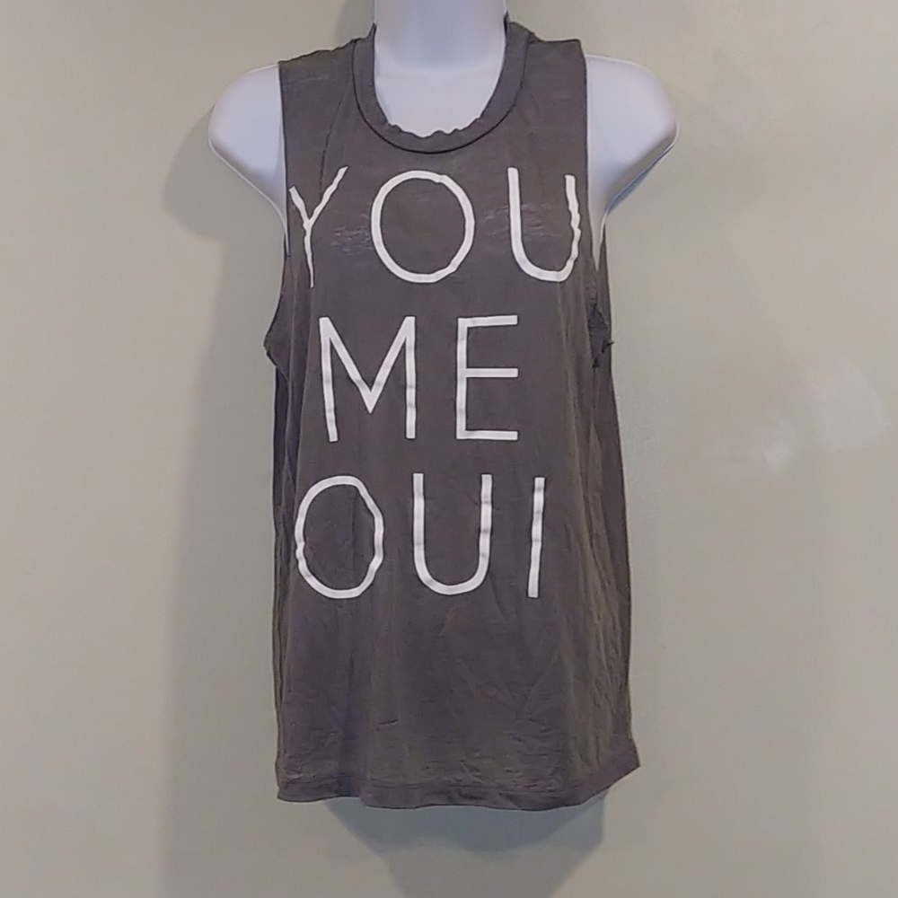 You Me Oui Graphic Tank Top — Charcoal
